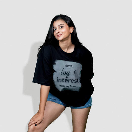 Log 1 Interest (Zero Interest) -  Women Oversized Tshirt