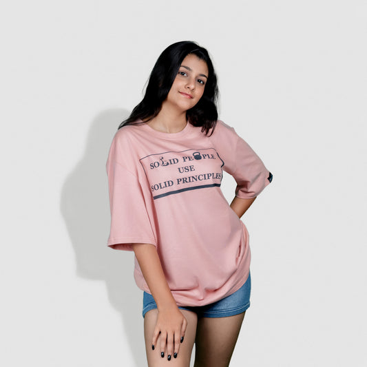 Solid people use Solid Principles - Women Oversized Tshirt